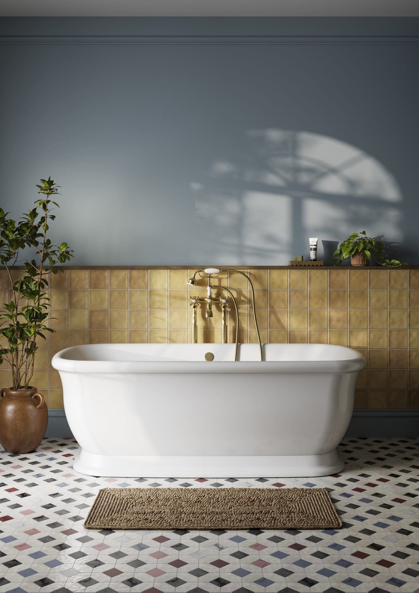Frontline AquaKast Finesse freestanding bathtub with sleek modern design, measuring 1675mm long, 800mm wide, and 585mm high.