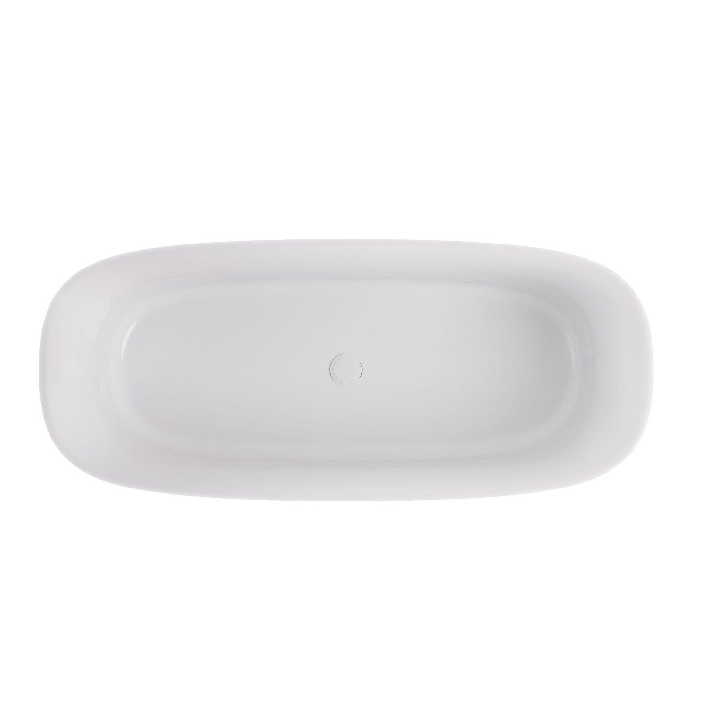 White freestanding bathtub by BC Designs, Bampton 1555mm model, with smooth matte finish and classic design.