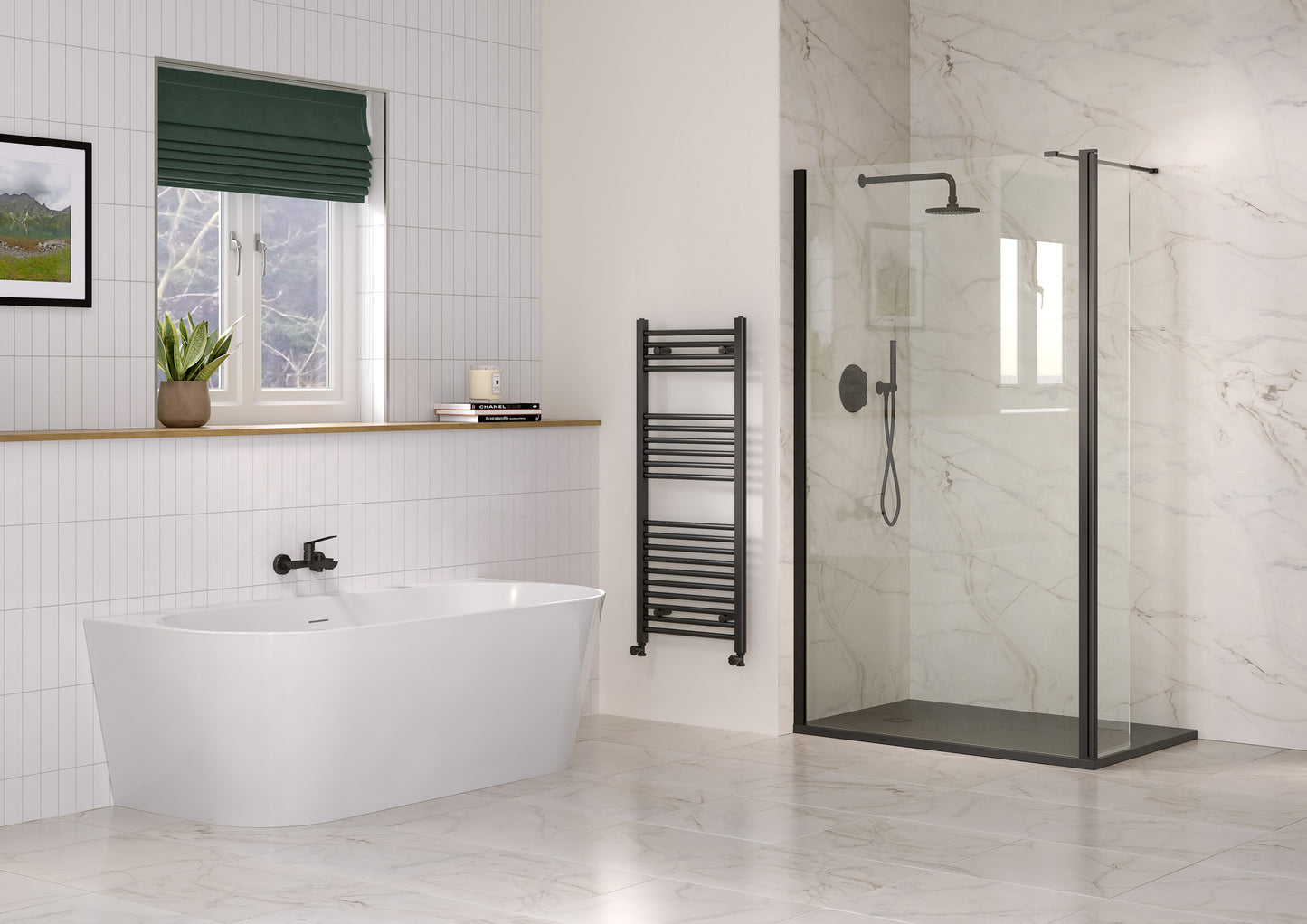 Frontline AquaKast Siena freestanding back-to-wall bathtub in white, 1700 x 800mm, with smooth curved design and modern look.