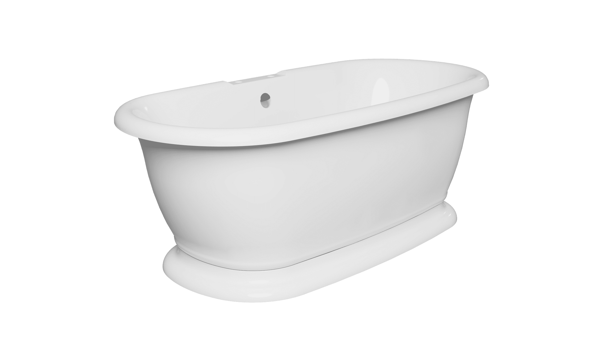 Frontline Desire freestanding bathtub with sleek white finish, rectangular shape, and modern design, measuring 1675mm by 800mm by 600mm.