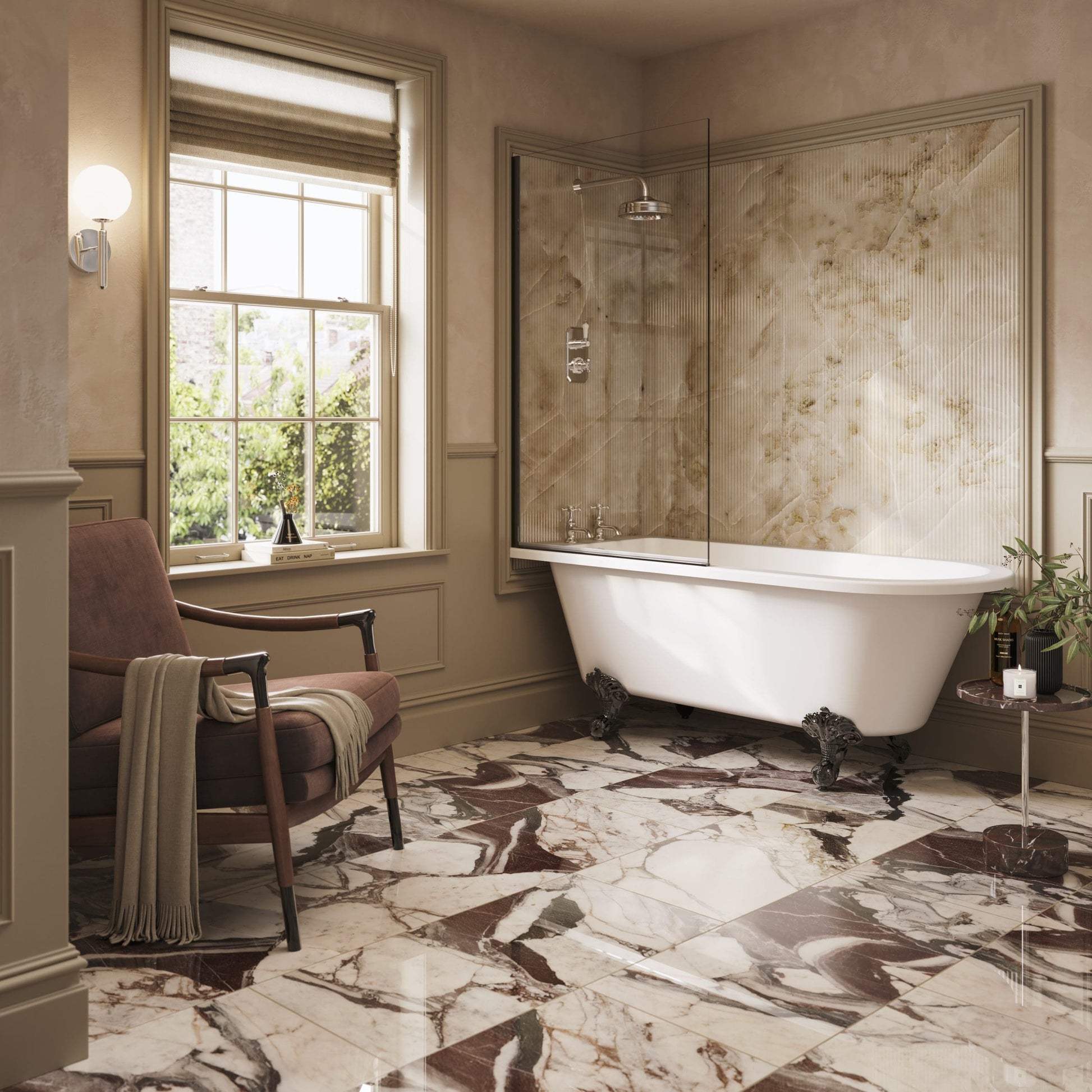 Frontline Hatton freestanding bathtub in white, 1500x750mm with smooth curved edges and elegant design for modern bathrooms.