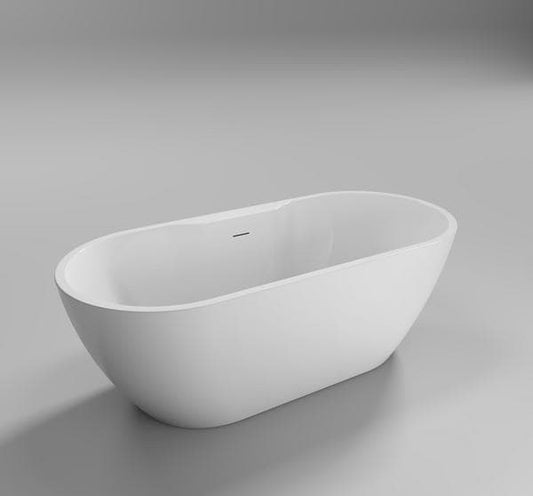 Nabis modern freestanding bathtub with integrated waste, sleek contemporary design, smooth white finish, and stylish bathroom decor