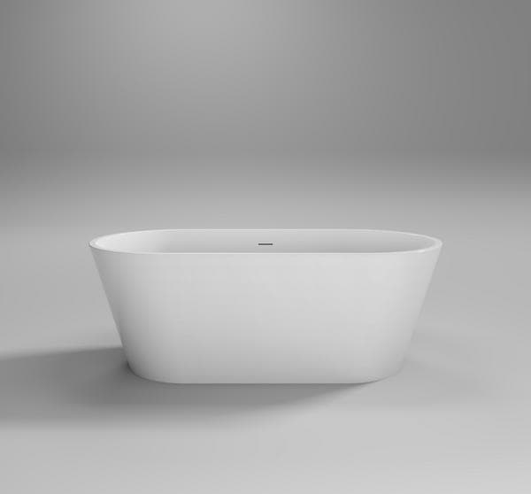 Nabis modern round floor-standing bathtub in white with sleek curved design, measuring 1700x800x580mm, suitable for contemporary bathrooms.