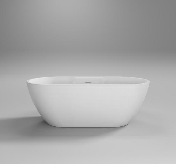 Nabis modern freestanding contemporary bathtub with waste, sleek design perfect for stylish bathroom decor.