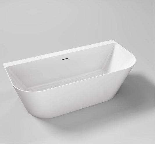 Nabis D-Shape floor-standing bathtub with dimensions 1700x800x580mm, featuring a modern design and smooth white surface.