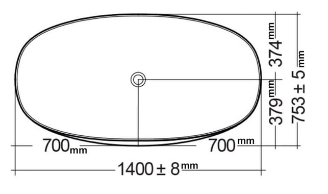 Black RAK Cloud freestanding bathtub with smooth, modern design, shown in a sleek bathroom setting.